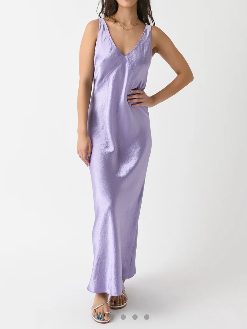 Vince Bias Cut V Neck Satin Maxi Slip Dress Women's XL Pink NWT Minimalist Glam